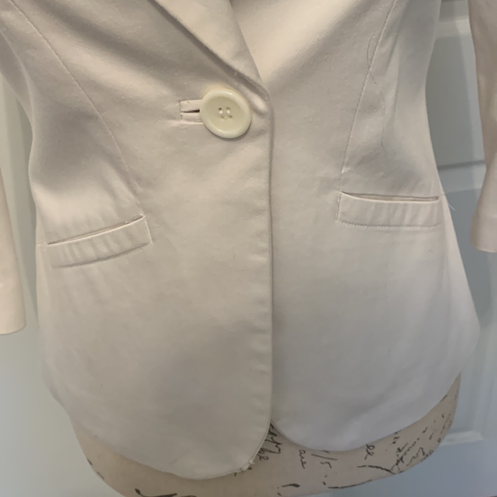 Three quarter sleeve white jacket/blazer from Limited. Sz XS - Picture 5 of 6
